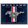 Plaque metal small mustang lives on