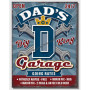 Plaque metal small dad s garage