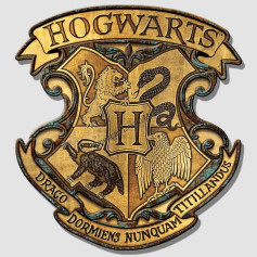 Plaque metal large harry potter hogwarts