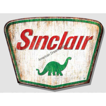 Plaque metal large sinclair