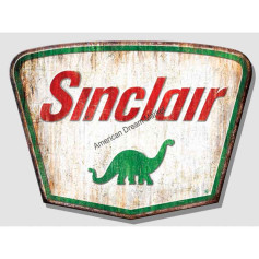 Plaque metal large sinclair