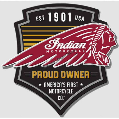 Plaque metal large indian motorcycle