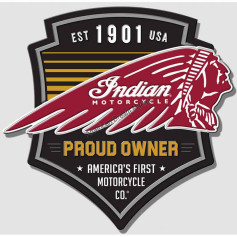 Plaque metal large indian motorcycle