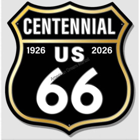 Plaque metal Road sign route 66 centennial