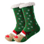 Christmas cozy socks rudolph green kids