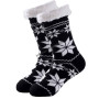 Christmas cozy socks snowflakes black