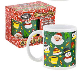 Christmas mug faces