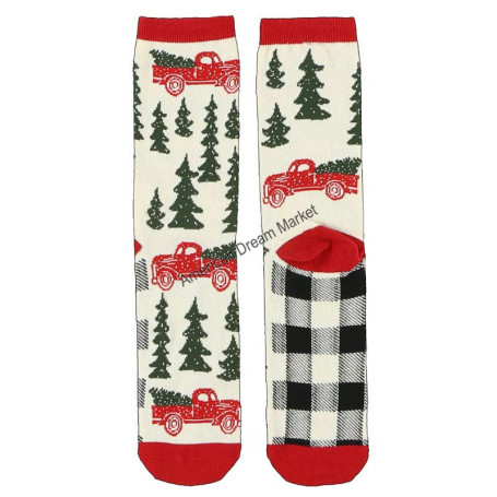 Socks truck plaid M