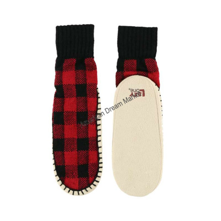 Lazy one red plaid unisex mukluk L XL