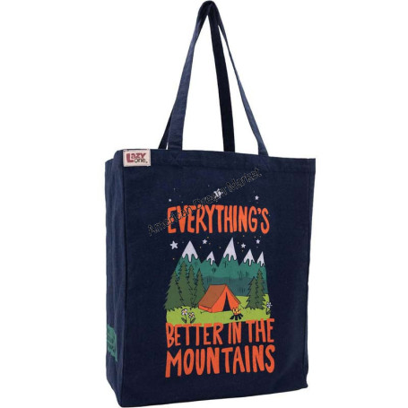 Better in mountains tote bag