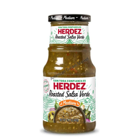 Herdez roasted salsa verde medium 445g