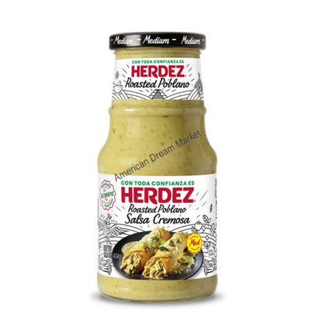 Herdez roasted poblano salsa cremosa 434g