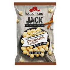 Colorado jack pop corn cinnamon and sugar