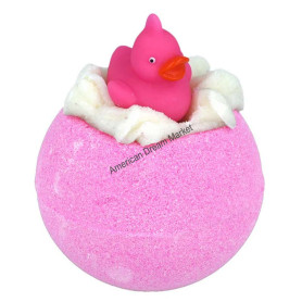 Boule de bain pink ducky