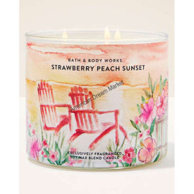 BBW bougie strawberry peach sunset