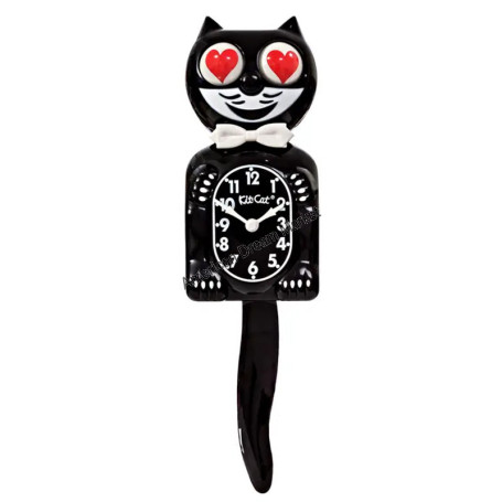 Kit cat klock classic black heart eyes