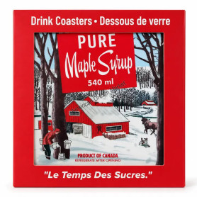 Ceramic maple coasters