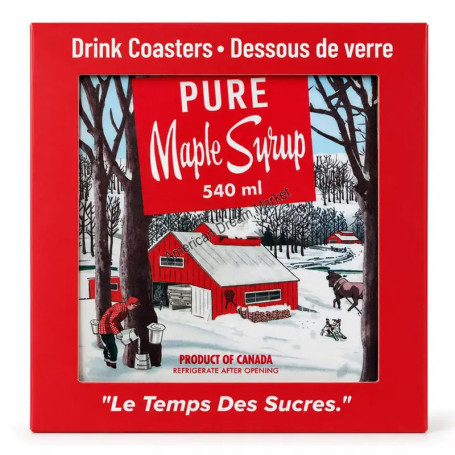 Ceramic maple coasters