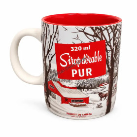Ceramic mug maple red