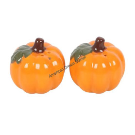 Saliere et poivriere ceramic pumpkin