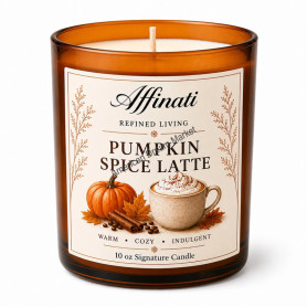 Affinati signature candle 10oz pumpkin spice latte