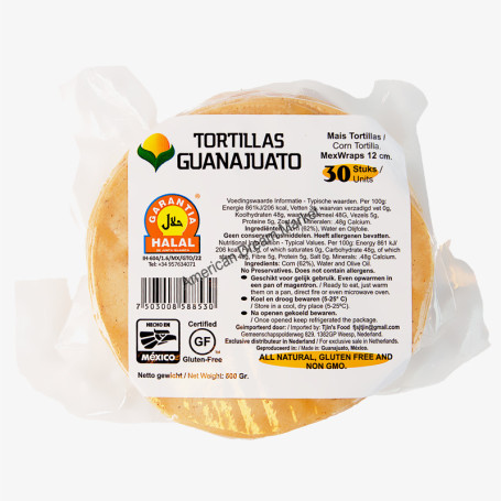 Tortillas guanajuato 12CM white corn
