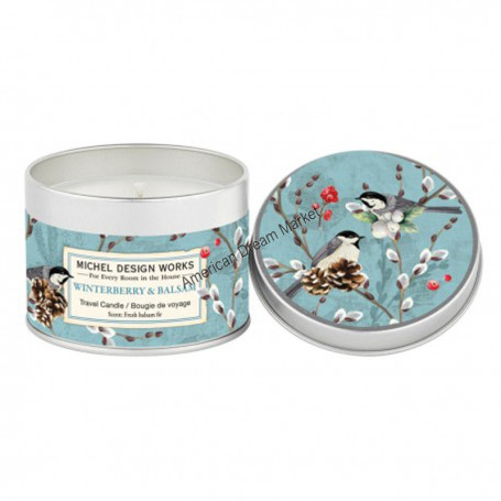 MDW travel candle winterberry and balsam