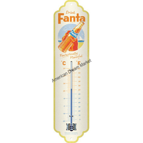 Nostalgic art thermometre fanta bottle beach