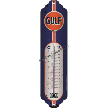 Nostalgic art thermometre gulf logo 1920