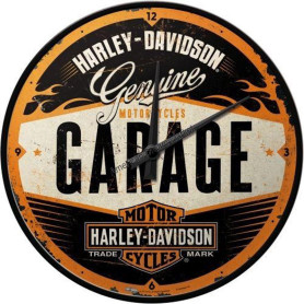 Nostalgic art horloge harley davidson garage