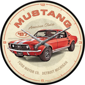 Nostalgic art horloge ford mustang GT 1967 red