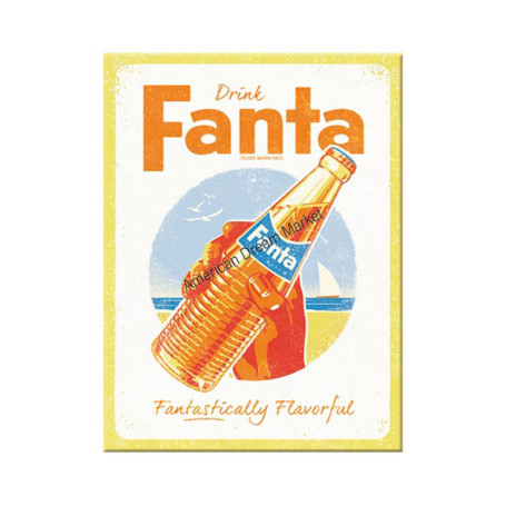 Nostalgic art magnet fanta bottle beach