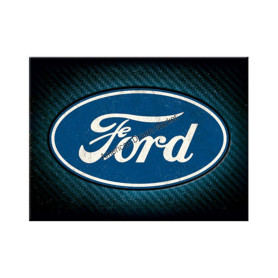 Nostalgic art magnet ford logo blue shine