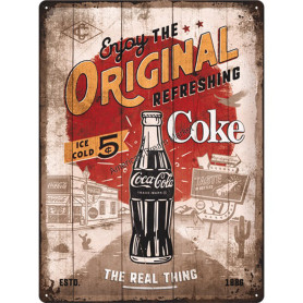 Plaque nostlagic art enjoy the original coke