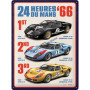 Plaque nostlagic art ford 24 heures du mans 66