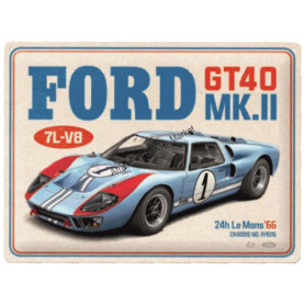 Plaque nostlagic art ford GT40