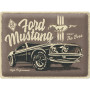 Plaque nostlagic art ford mustang meet the boss