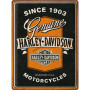 Plaque nostlagic art harley davidson genuine