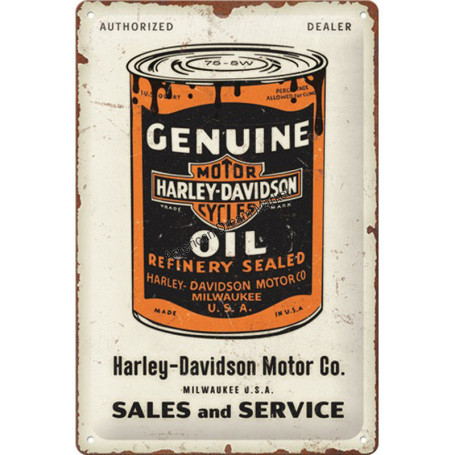 Plaque genuine oil harley 3D MM