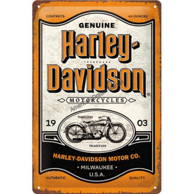 Plaque genuine motorcycles harley 3D MM