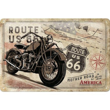 Plaque route 66 mother road 3D MM