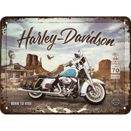 Plaque harley davidson born to ride 3D PM