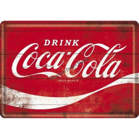 Metal card coca cola logo