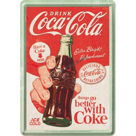 Metal card coca cola have a coke
