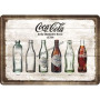 Metal card coca cola bottles