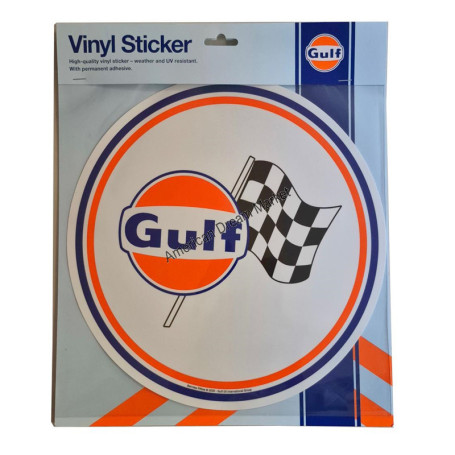 Gulf 30cm vinyl sticker race flag