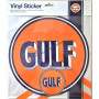 Gulf set vinyl sticker vintage logo 30cm et 10 cm