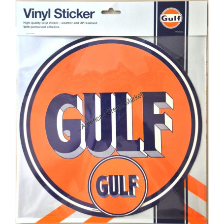 Gulf set vinyl sticker vintage logo 30cm et 10 cm