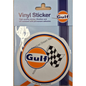 Gulf set 3 vinyl sticker 10 cm gulf 1963 logo