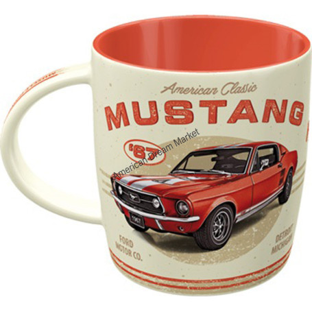 Tasse ceramique mustang GT 1967 red